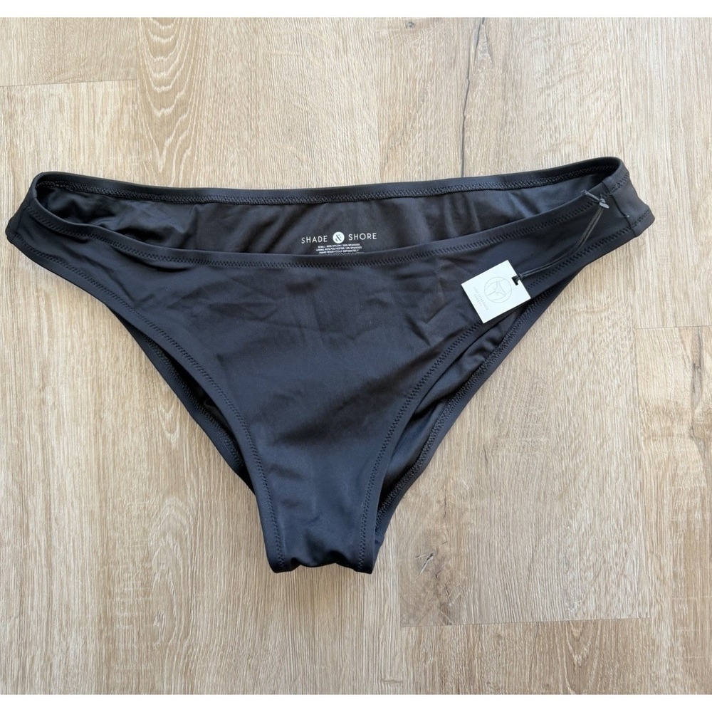 Womans Swim Wear Shade & Shore Bikini Bottoms Black Size XL NWT